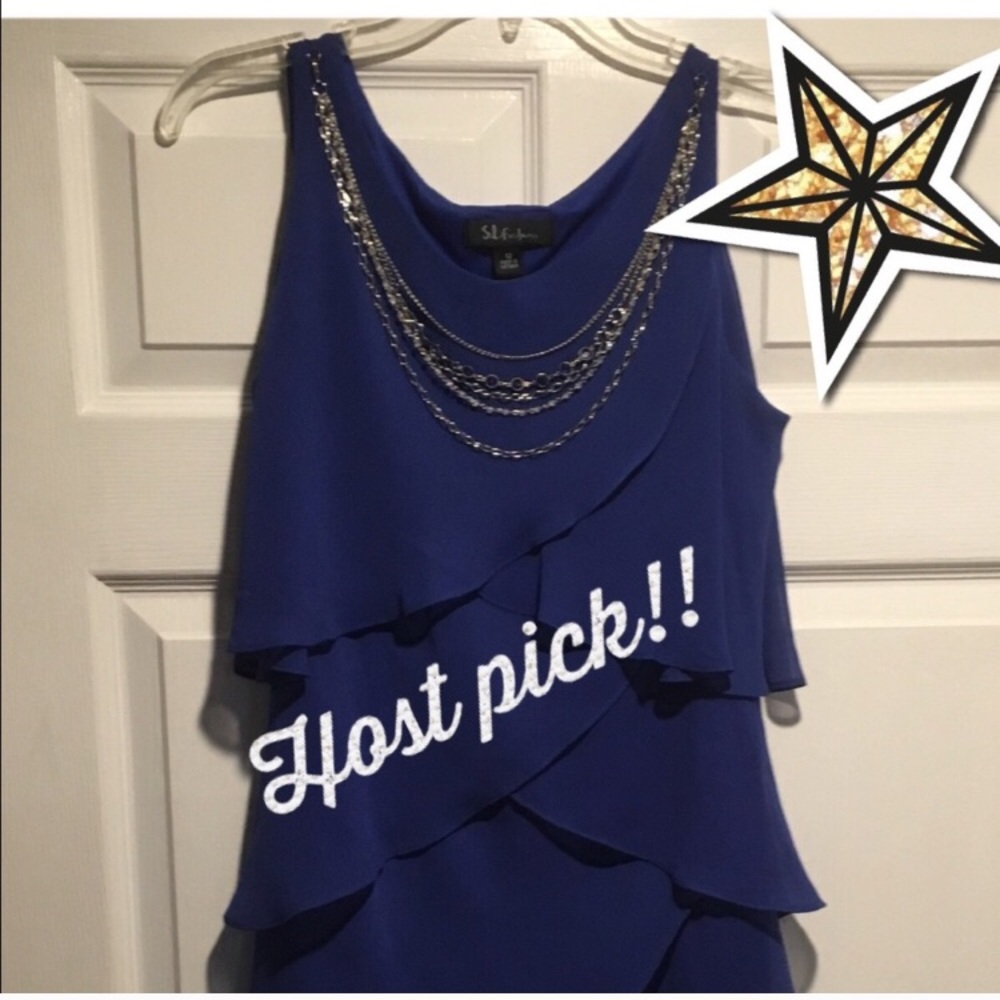 beautiful blue ‘tulip’ style dress